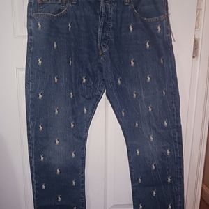 Mens Polo Ralph Lauren Sullivan Light Stretch Pony All Over Jeans